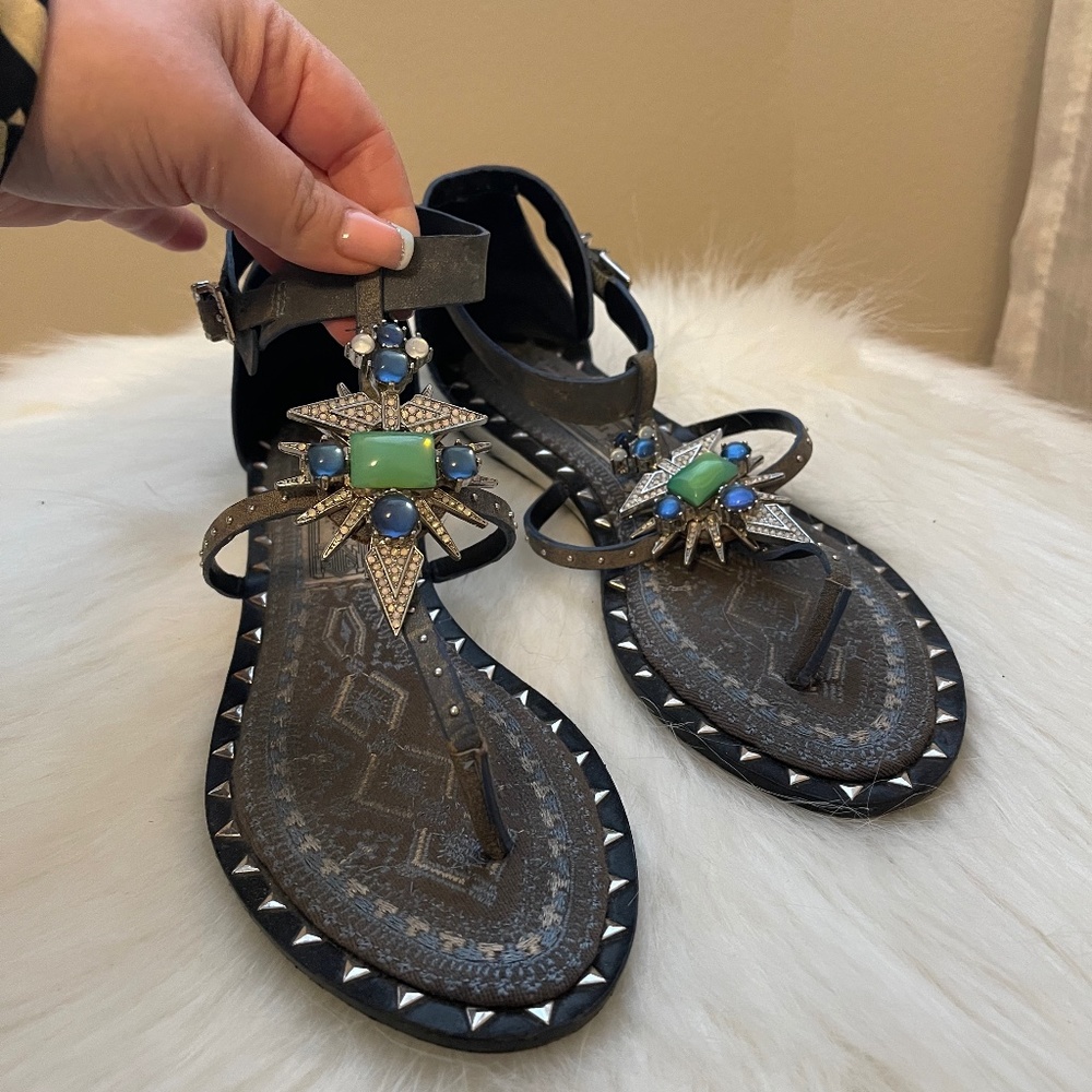 Ivy Kirzhner Babel Embellished Blue Denim Size 37.5